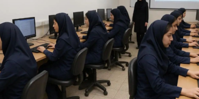 teenage school-going girls learning digital literacy